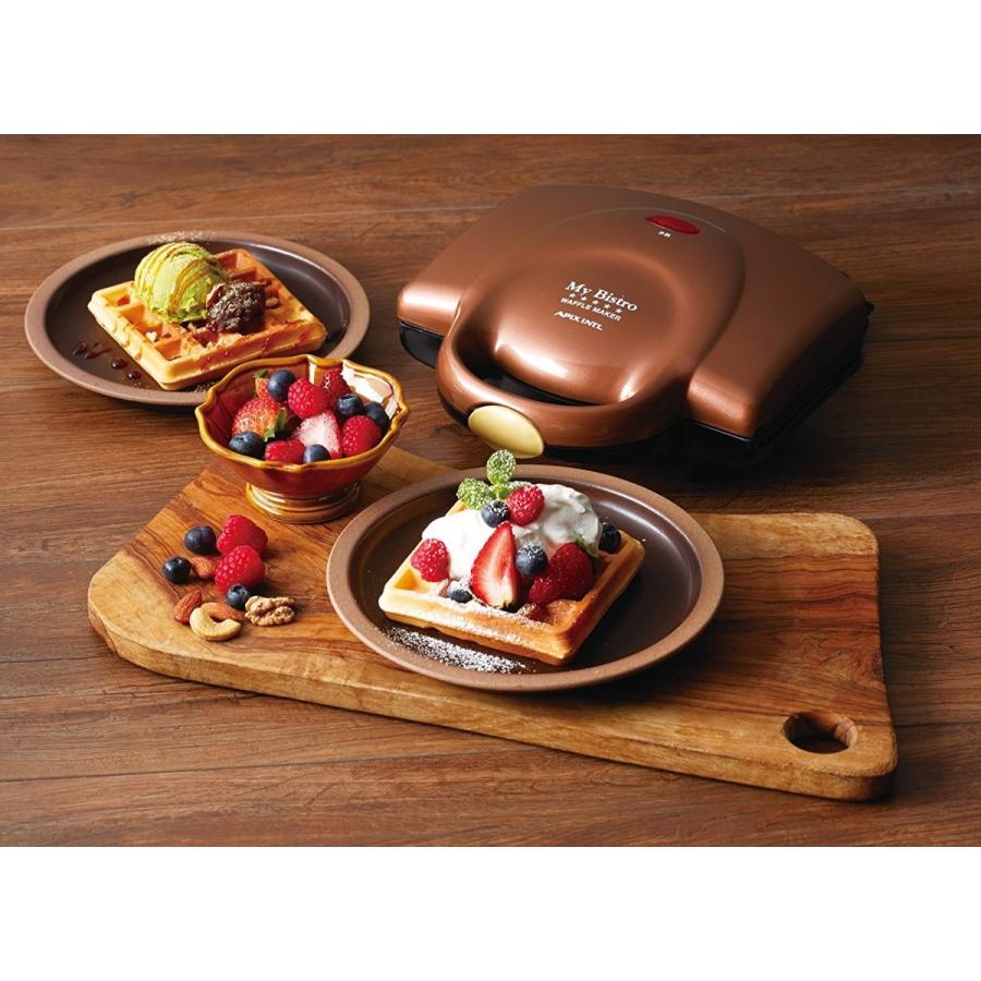 未使用】My Bistro ホールワッフルメーカー ブラウン AWM-297