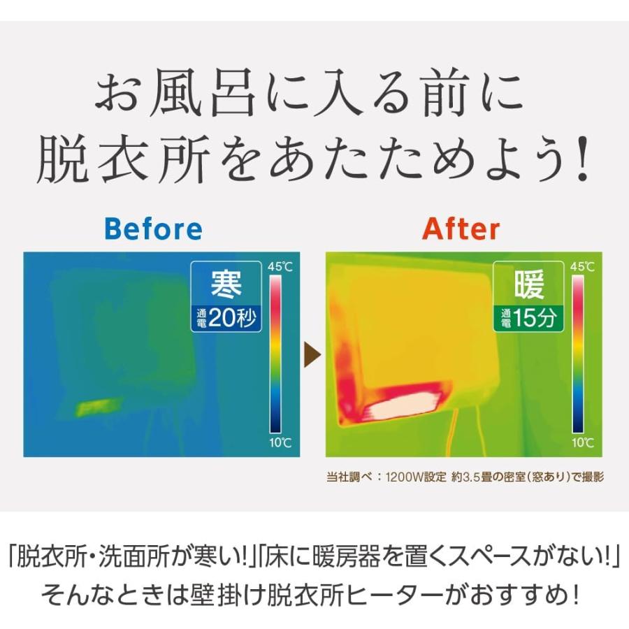 ZEPEAL（ゼピール） 電響社(Denkyosha) 人感センサー付 脱衣所ヒーター