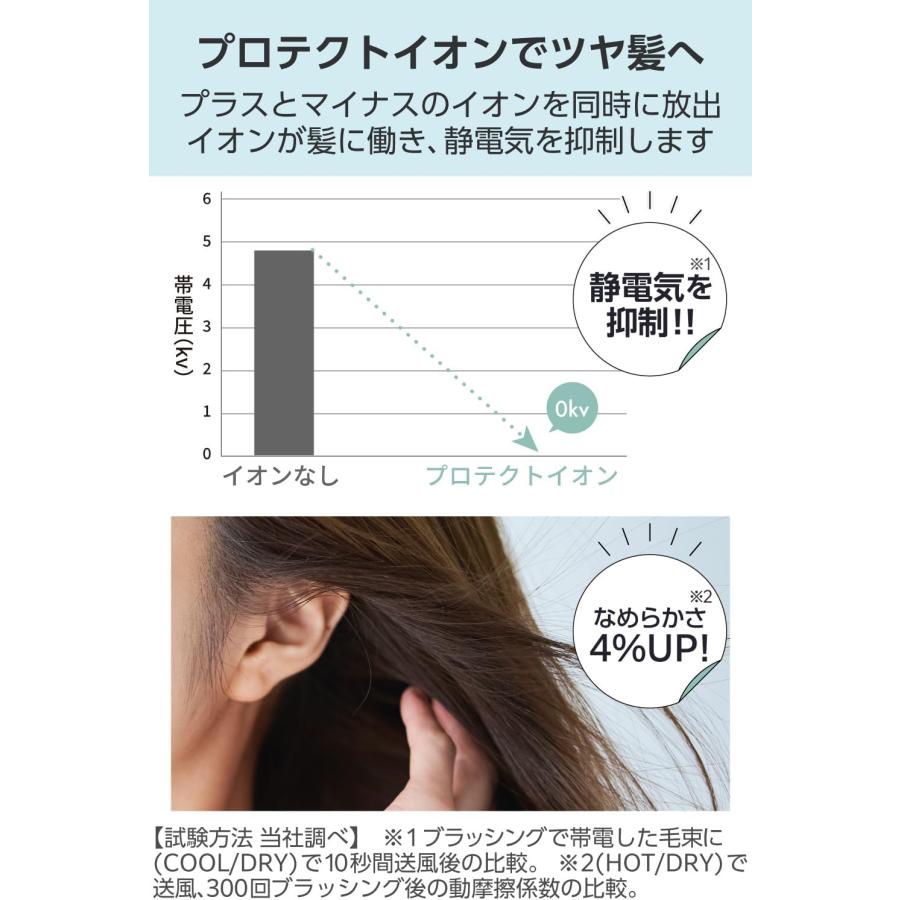 テスコム ヘアドライヤー プロテクトイオン 折りたたみ 速乾 小型 軽量 冷温風 Speedom ラク抜きプラグ レッド TD570A-R｜ddshop｜05