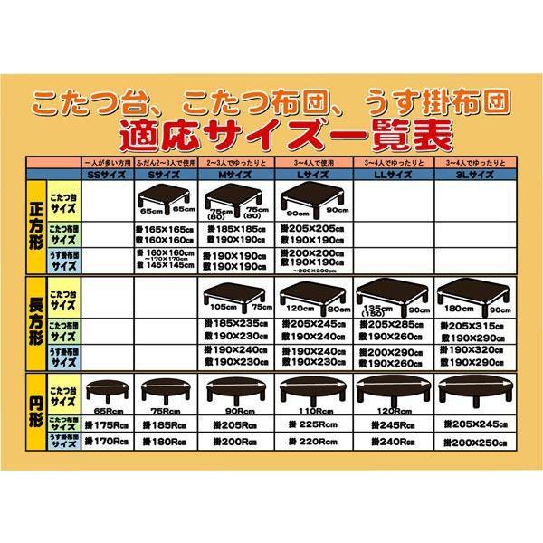 こたつ掛け こたつ布団  厚掛け コタツ 日本製 あったか 暖かい約205×285cm 国内プリント 高級品質 万葉掛け単品 (I) 引っ越し 新生活の画像