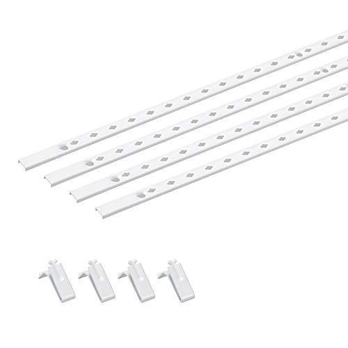 南海プライウッド シンプルステン棚柱セット 10×1820mm ホワイト 4本入