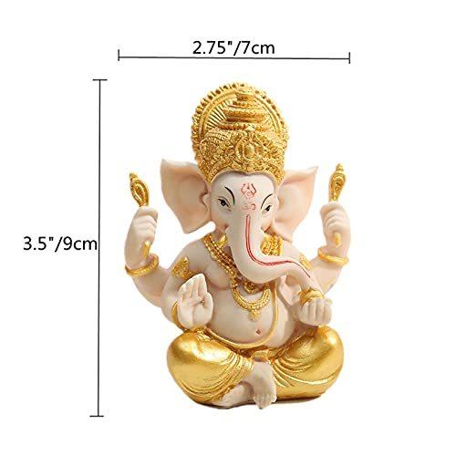 Kingsiely ガネーシャ 置物 風水 ゴールド インドの神様 象 オブジェ