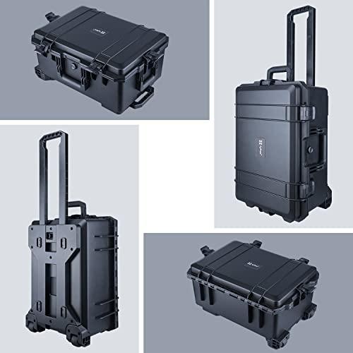 Lykus HC-5220 車輪付き防水ハードケース キャリーオンケース キャスター付き 格子状カットスポンジが内蔵 内寸:52 Lykus HC 車輪付き防水ハードケース キャリーオンケース キャスター付き 格子状カットスポンジが内蔵 内寸