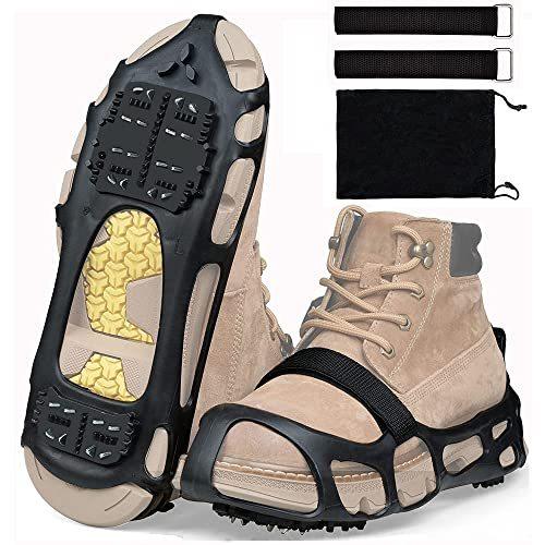 アイゼン 滑り止め登山軽量24本爪 男女兼用 スノーシュー軽アイゼン磯