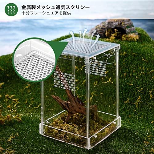 爬虫類 ケージ Aggforbl アクリル 昆虫 飼育ケース クリア 通気ケージ