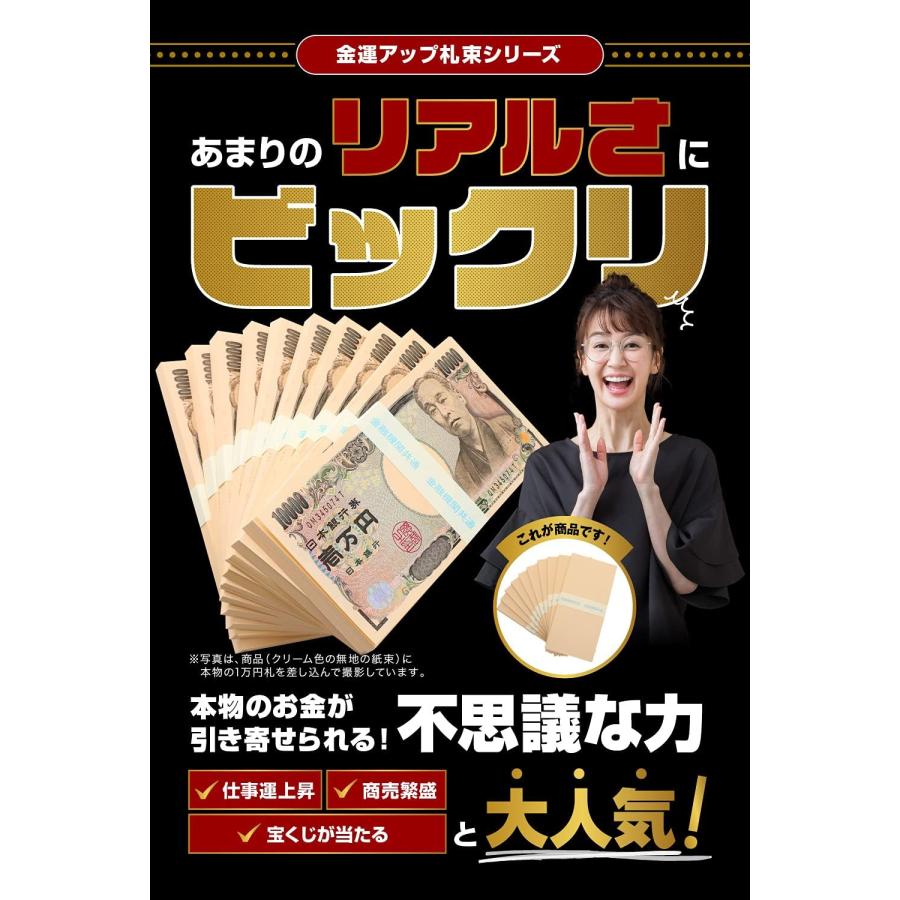 国産 3束 100万円札束 ダミー 百万円 金融機関共通 文字入り リアル帯