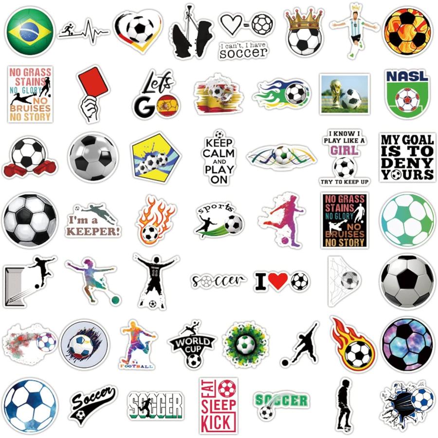 サッカー ステッカー 100枚セット Football フレークシール かわいい