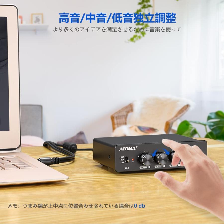 A01 2.0/2.1 チャンネルアンプ 100W*2 パワーアンプ RCA&AUX TPA3116D2