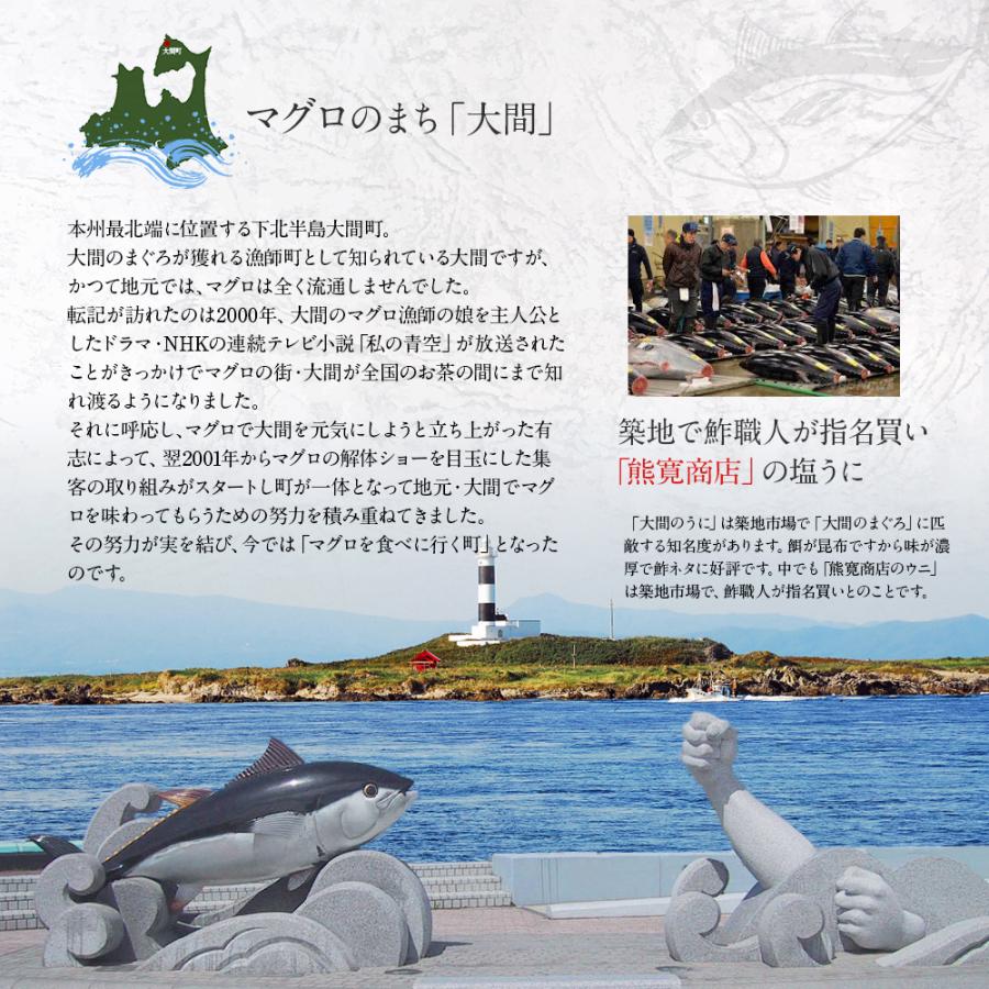無添加 塩うに 大間の汐うに 60g×2本入 ムラサキウニと塩のみでつくっ