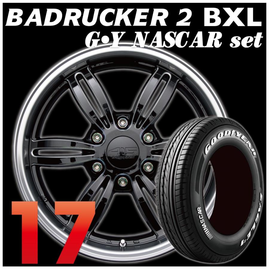 送料無料 17インチ Badrucker 2 ブラック 切削加工 Amp Nascar Gy Gy Nascar 4本set