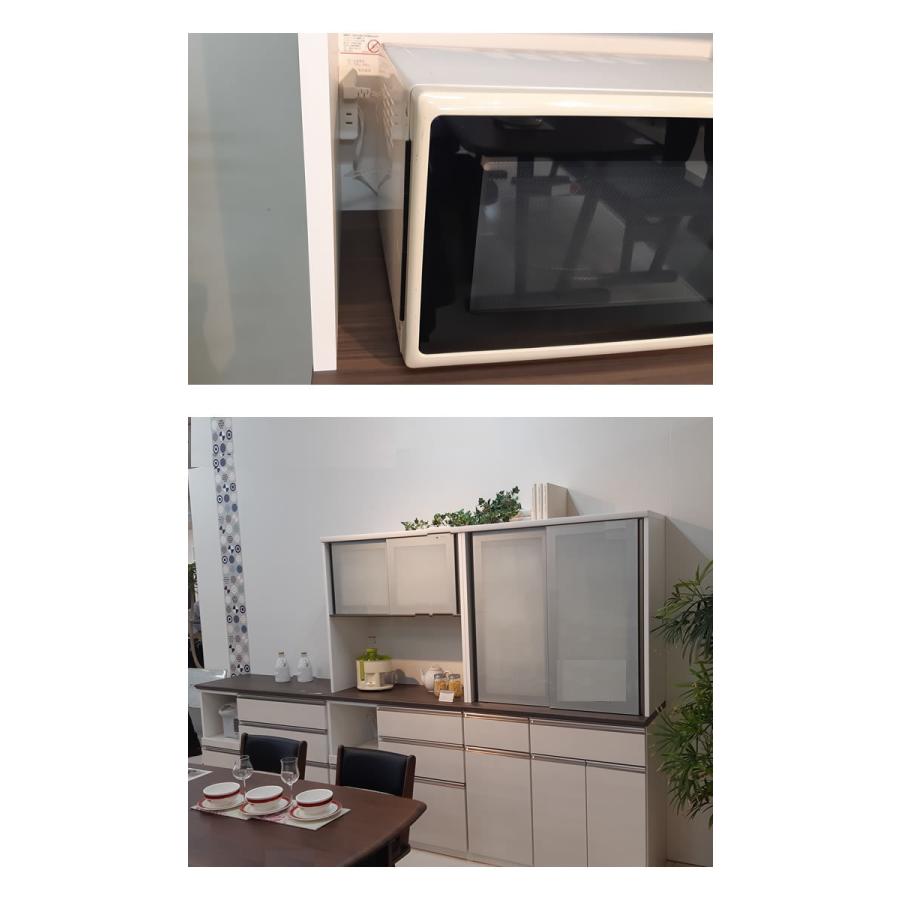 ファンファン | 開梱設置 食器棚 レンジ台 引き戸 80 100 120 国産 白