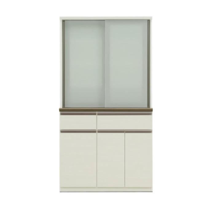 ファンファン | 開梱設置 食器棚 レンジ台 引き戸 80 100 120 国産 白