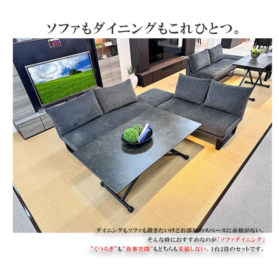 【美品】４点セット！ソファー＋ローテーブル＋スツール＋小さなクッション スツール オットマン 四角 グレー ネイビー 脚付き 幅80cm 奥行80cm 高