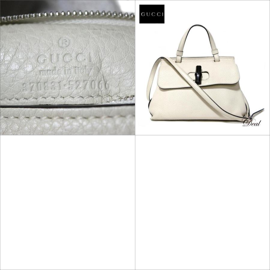 GUCCI アイボリー レザー ハンドバッグ 保存袋付き GUCCI アイボリー