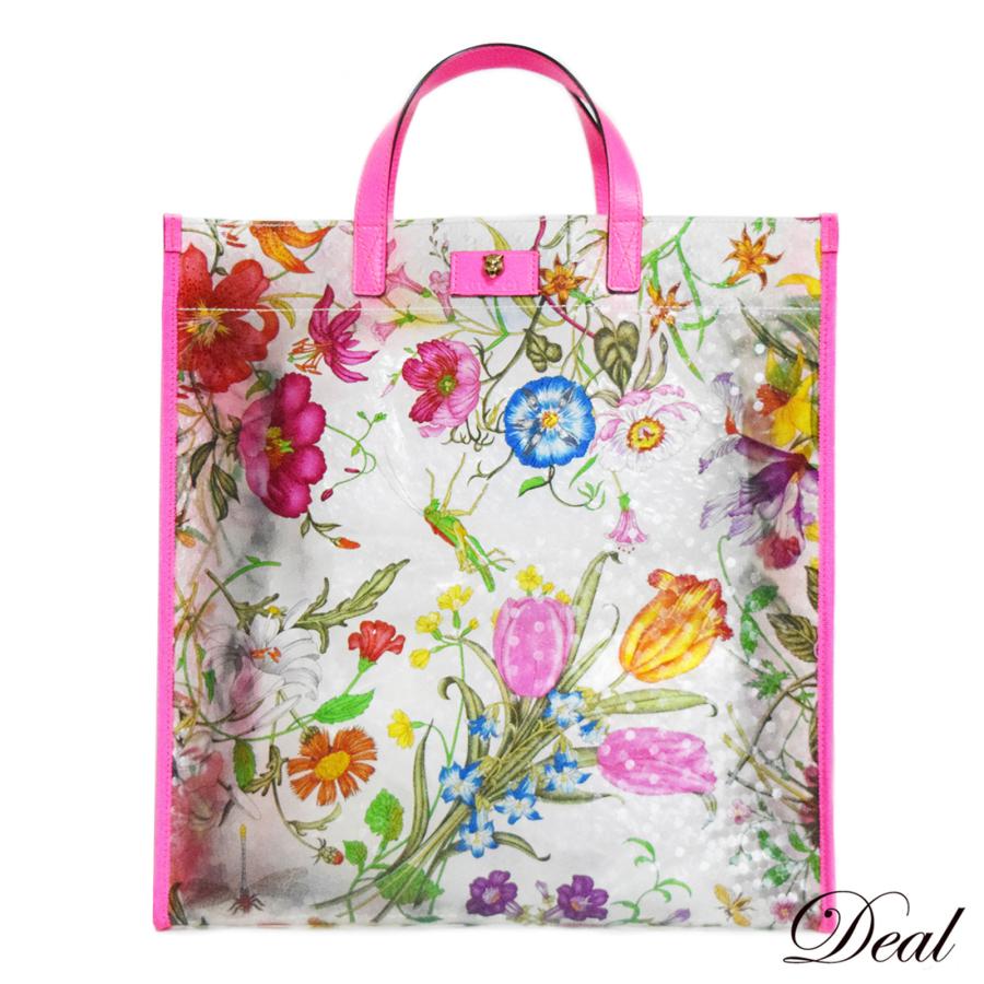 GUCCI SALE 美品 グッチ フローラ クリアバッグ 548713 レディース 