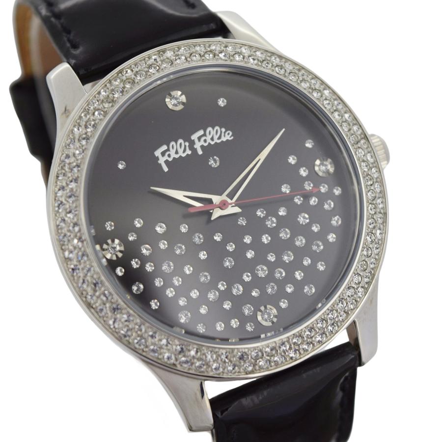 美品 Folli Follie フォリフォリ スワロフスキーウォッチ WF0A045SS 