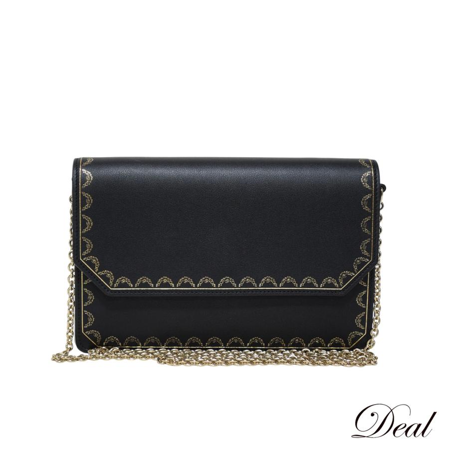 美品・人気】カルティエ レディース 財布 長財布 ガーランド レザー 黒