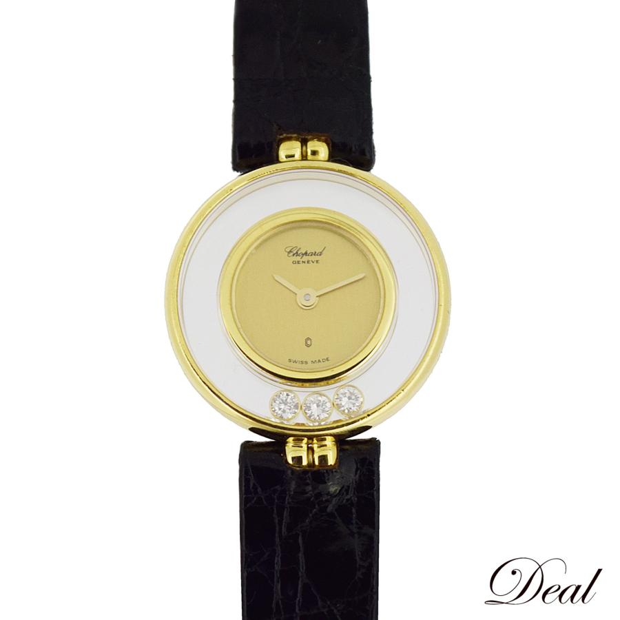 ショパール Chopard 20/4801 ハッピーダイヤモンド K18YG 3Pダイヤ クォーツ レディース _666611 Chopard - ショパール Chopard 20/4801 ハッピーダイヤモンド K18YG 3P