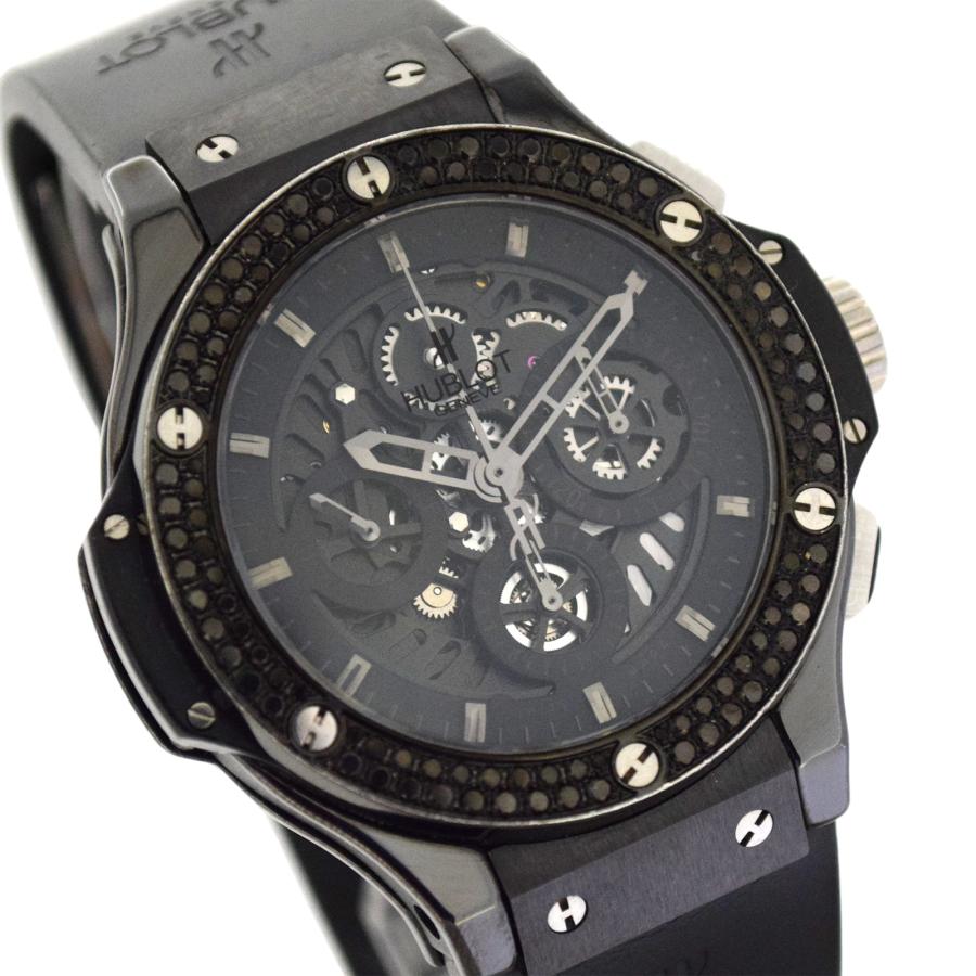 HUBLOT ウブロ ビッグバン アエロバン オールブラック クロノ 310.CV.1110.RX.1100 ブラックダイヤモンド メンズ 腕時計｜dealmaker｜02