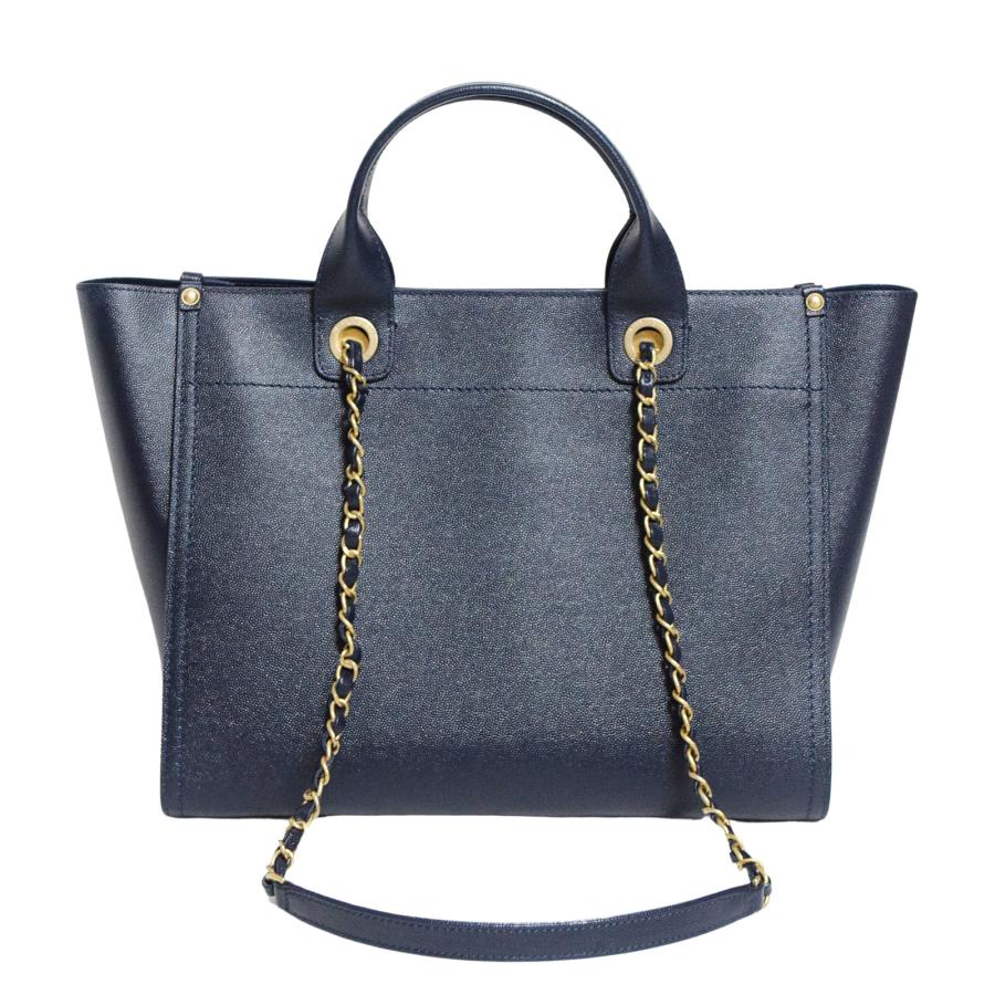 CHANEL 美品 シャネル ドーヴィル スタッズ 2way チェーントート 