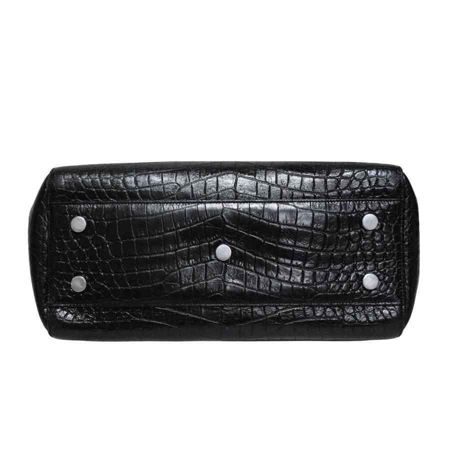 SAINT LAURENT サンローラン カバ リヴゴーシュ クロコ型押し SAINT LAURENT サンローラン カバ リヴゴーシュ クロコ型押し
