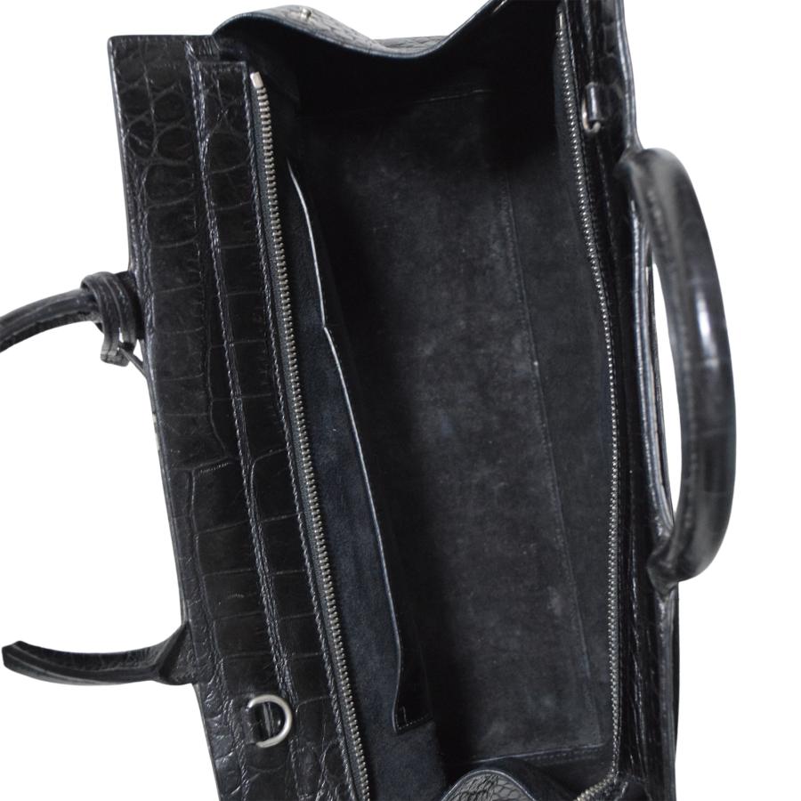 SAINT LAURENT サンローラン カバ リヴゴーシュ クロコ型押し SAINT LAURENT サンローラン カバ リヴゴーシュ クロコ型押し