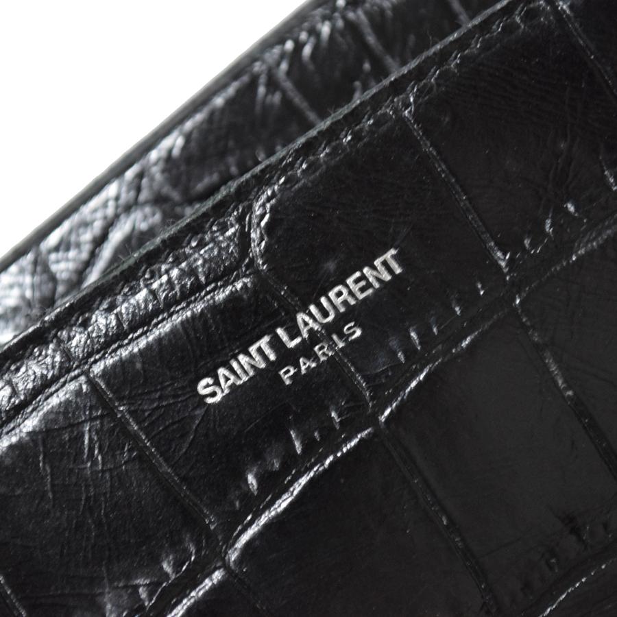 SAINT LAURENT サンローラン カバ リヴゴーシュ クロコ型押し SAINT LAURENT サンローラン カバ リヴゴーシュ クロコ型押し