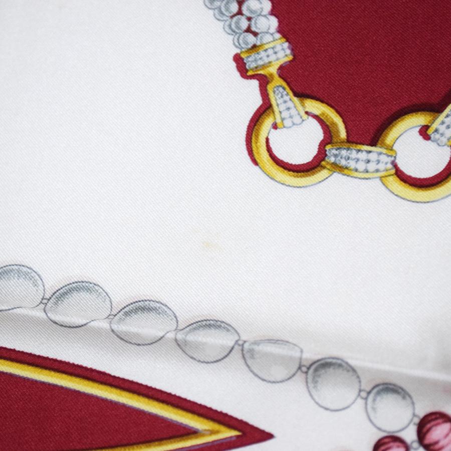 Cartier（カルティエ） 大判 パールネックレス柄 ワインレッド