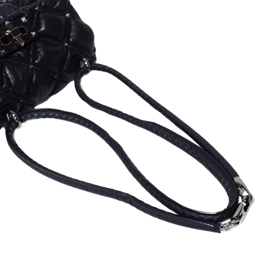 VALENTINO ブラックハンドショルダーバッグ SALE VALENTINO ヴァレンティノ ガラヴァーニ スパイクミー