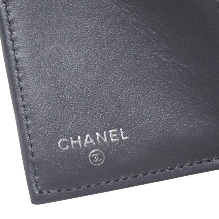 CHANEL シャネル  スモール フラップウォレット キャビア  AP3604  ラインストーン  グレー  レディース 三つ折り財布 CHANEL シャネル スモール フラップウォレット キャビア AP3604 ライン