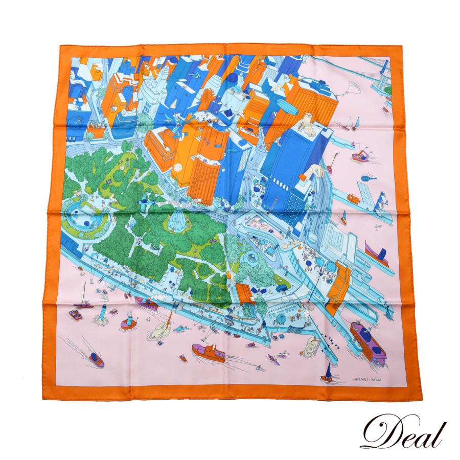 HERMES（エルメス） 美品 カレ90 バッテリーニューヨーク THE BATTERY