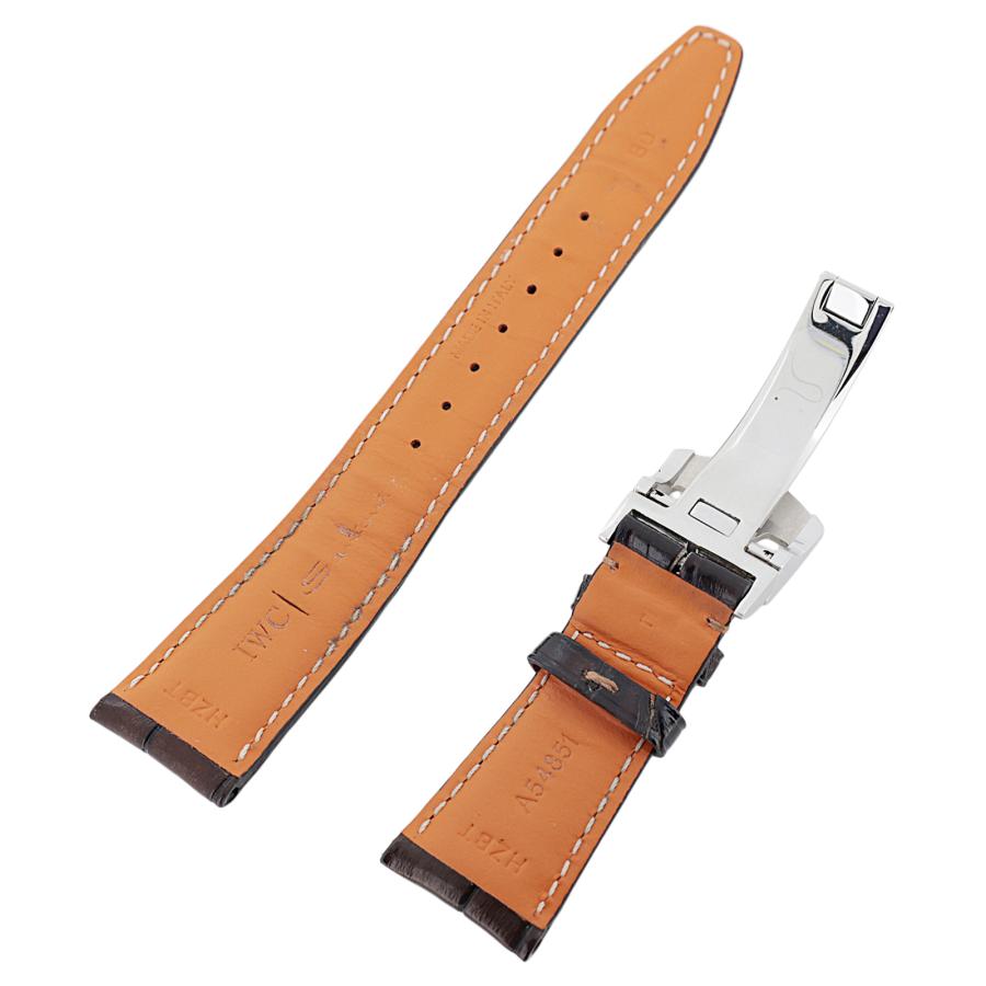 IWC純正 ブラウンレザーベルト ケース付き IWC アイダブリュシー 純正 レザーベルト Dバックル付 ブラウン メンズ