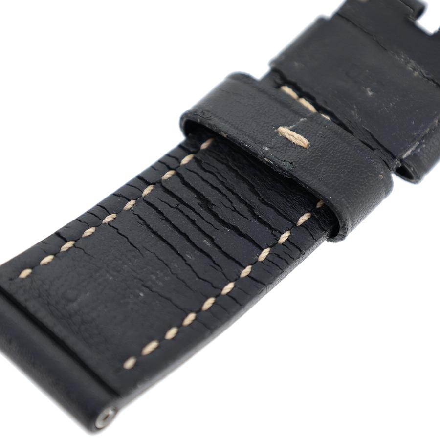 正規品 PANERAI 腕時計 ベルト レザー 本革 ブラック　尾錠つき PANERAI パネライ 純正 レザーベルト 尾錠用 24mm ブラック メンズ