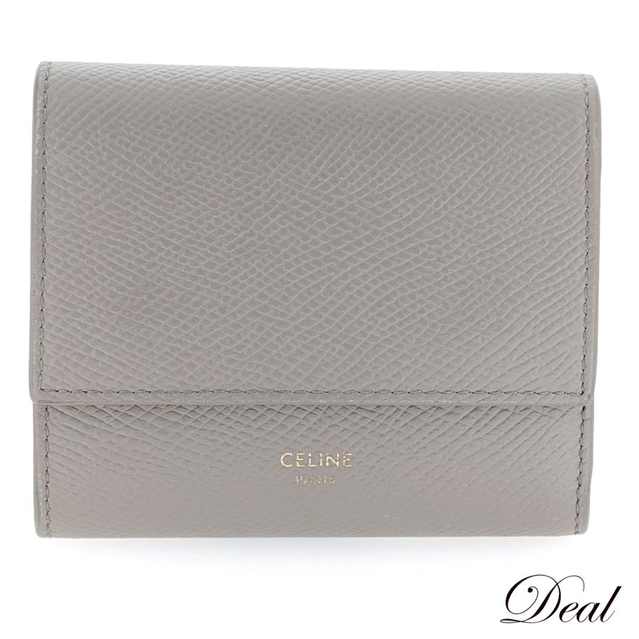 CELINE スモール トリフォールドウォレット ぺブル