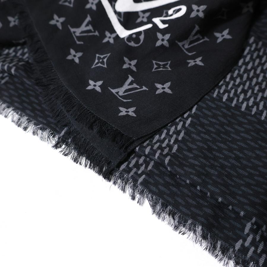 Louis Vuitton ルイヴィトン モノグラム ストール 黒 ブラック LOUIS VUITTON】ルイヴィトン『ショール・モノグラム』M71329