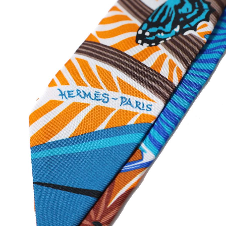 HERMES エルメス ツイリー ジャガー ケツァール JAGUAR QUETZAL ブルー