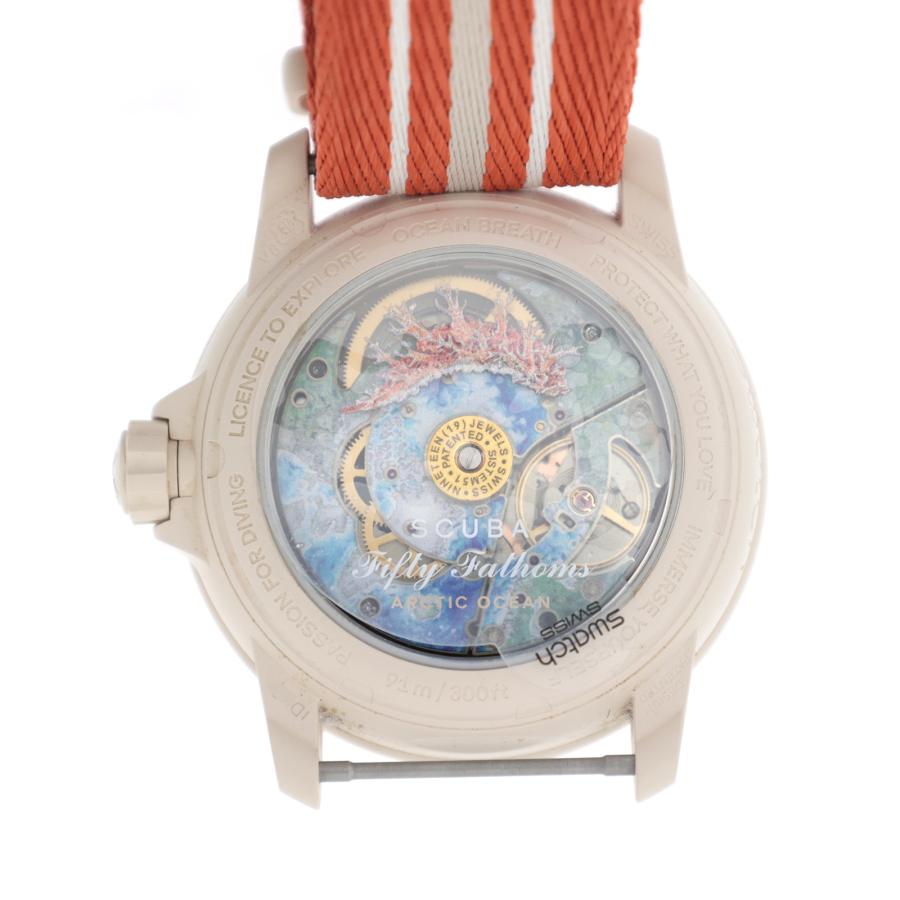 新品同様 ブランパン×スウォッチ フィフティファゾムス SO35N100 自動巻 BLANCPAIN×swatch ブランパン×スウォッチ フィフティファゾムス アーク