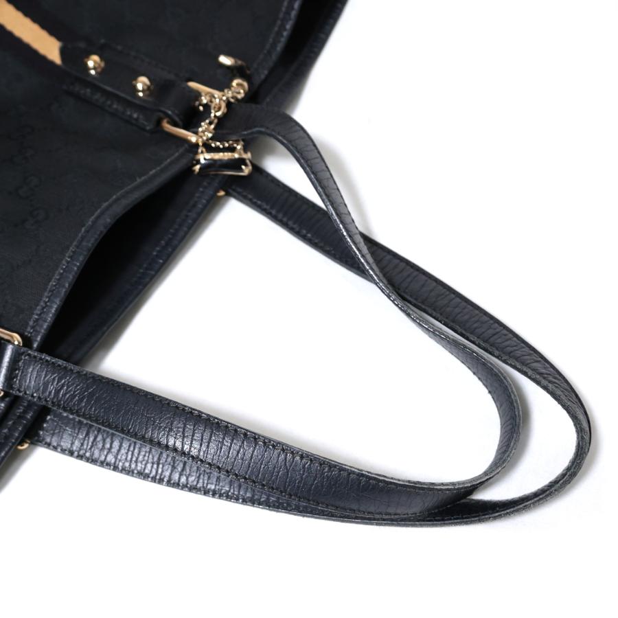 GUCCI（グッチ） GGキャンバス シェリーライン チャーム 黒
