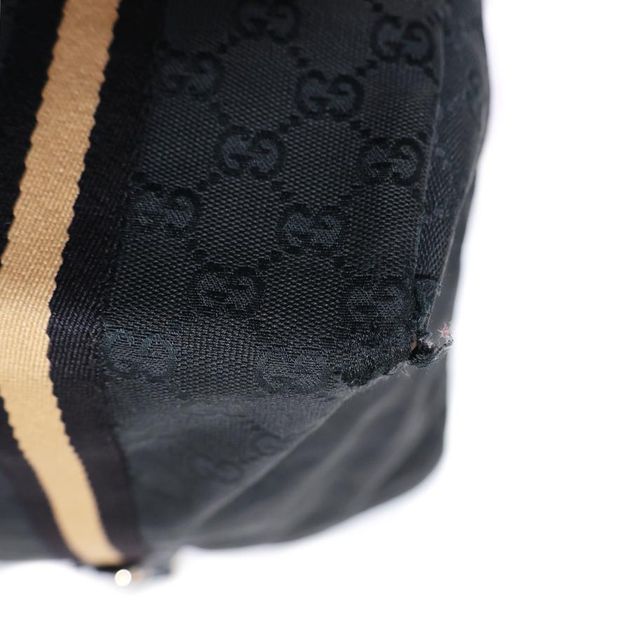 GUCCI（グッチ） GGキャンバス シェリーライン チャーム 黒