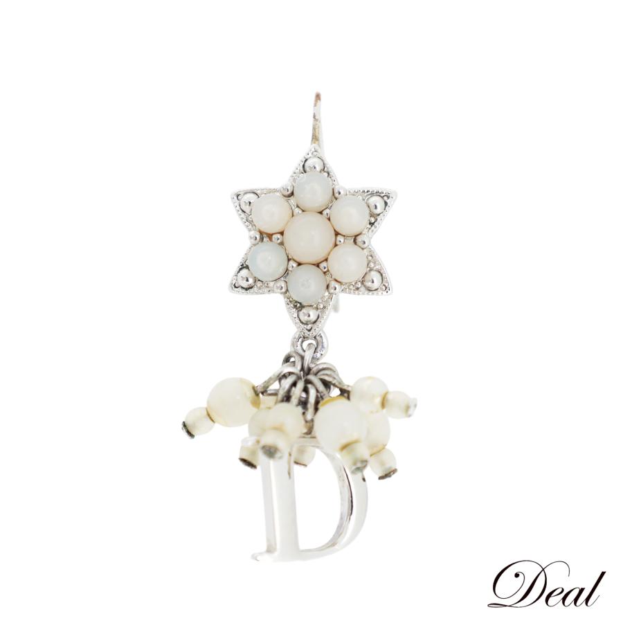 Dior パール　ピアス　シルバー　片方のみ DIOR ディオール パール ロゴ 片方のみ シルバー レディース ピアス