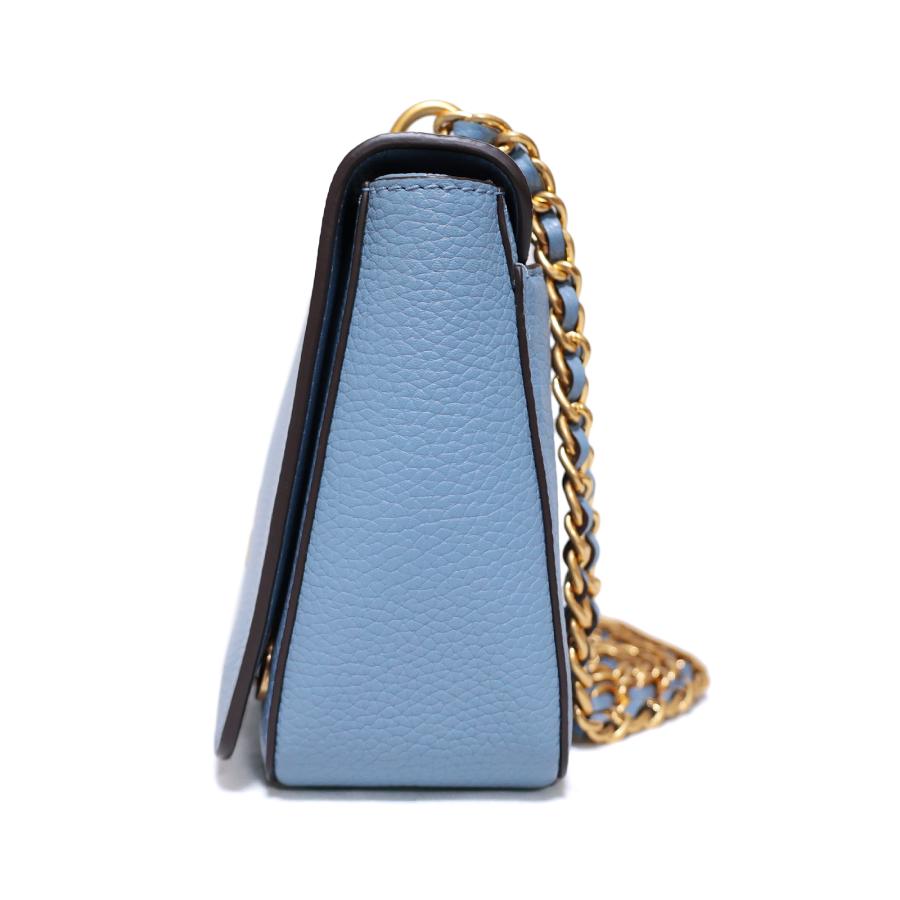 【TORY BURCH】ネイビー　ハンドバッグ　ゴールド金具 TORY BURCH トリーバーチ ☆レザーxゴールドミニロゴ2WAYミニ