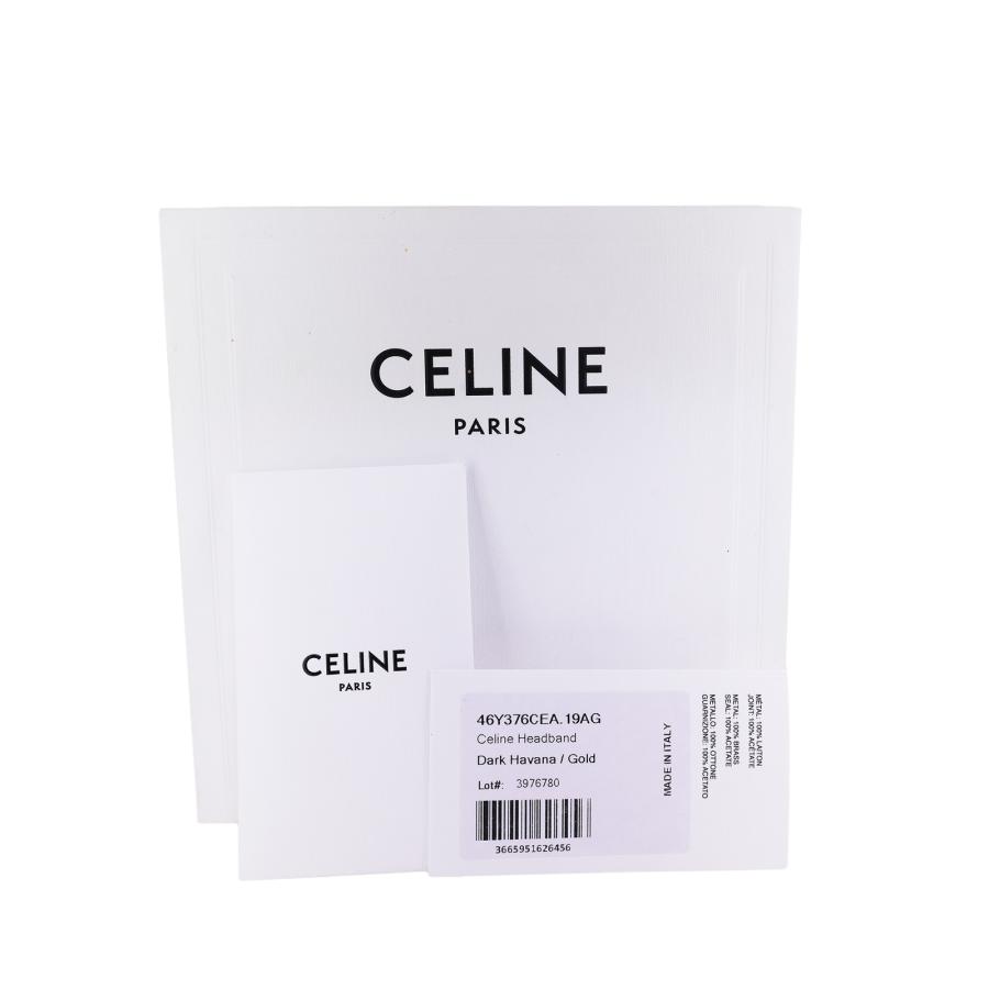 CELINE（セリーヌ） ロゴ ヘッドバンド 46Y376CEA.19AG ブラウン