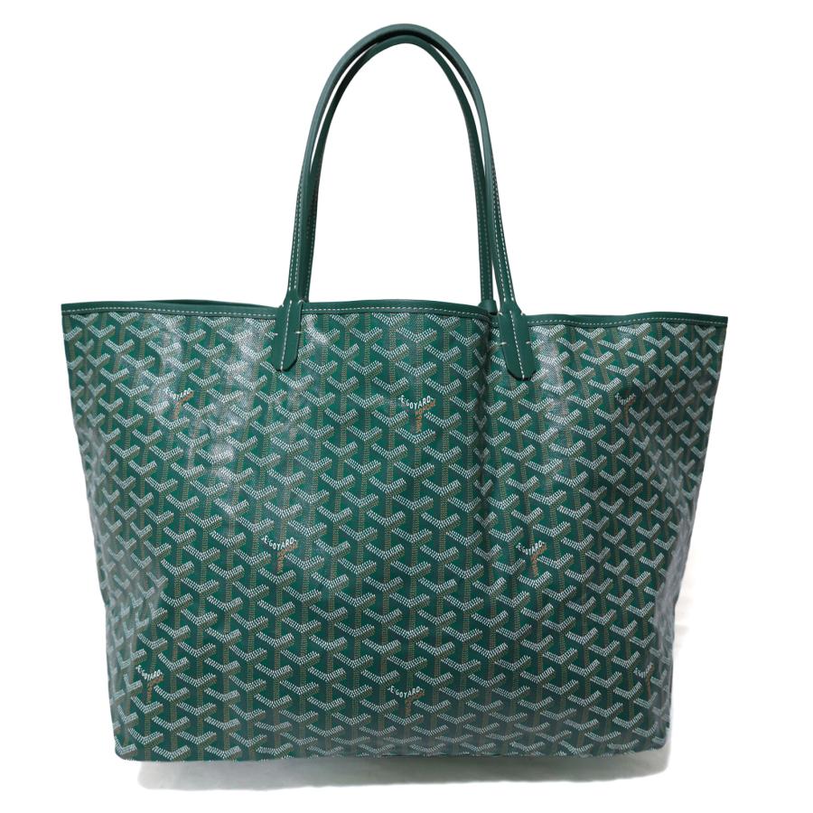 【フジサン】GOYARD ゴヤール サンルイGM グリーン 美品 GOYARD ゴヤール サンルイGM グリーン レディース トートバッグ