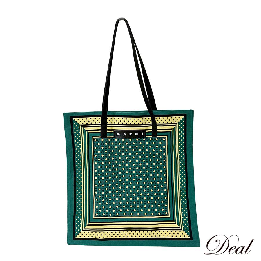【新品未使用】MARNI　バンダナトート MARNI マルニ バンダナ トート グリーンドット 緑 グリーン レディース