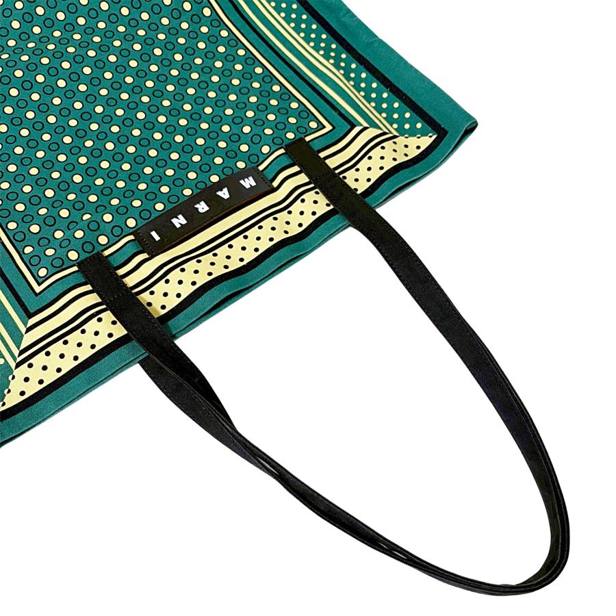 MARNI マルニ バンダナ トート グリーンドット 緑 グリーン レディース