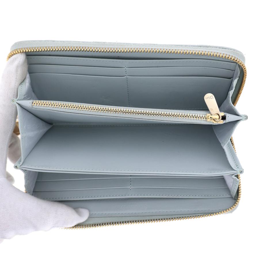 DIOR ディオール カナージュ 33-MA-0253 ブルー レディース 長財布  