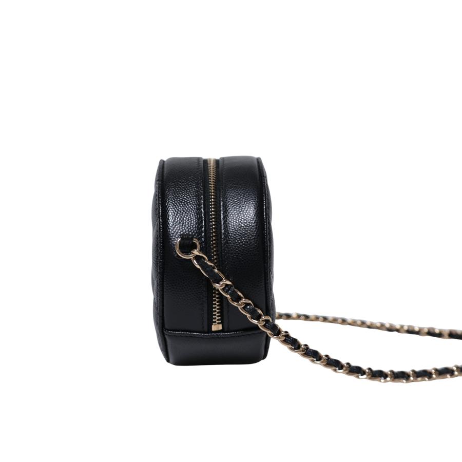 CHANEL シャネル　キャビアスキンショルダーバッグ⭐︎マトラッセ CHANEL（シャネル） マトラッセ ラウンド ミニ チェーン キャビア
