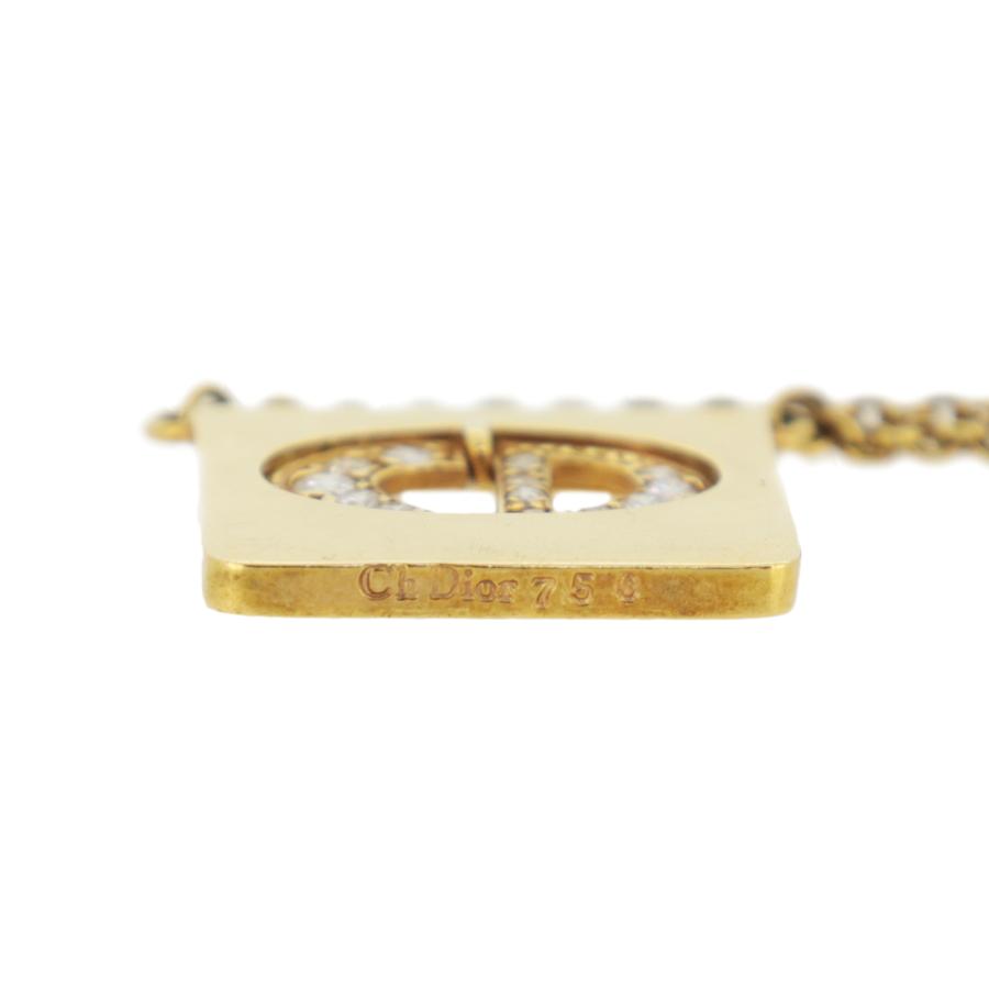 DIOR ディオール CDロゴ K18YG ダイヤモンド 0.38ct ゴールド