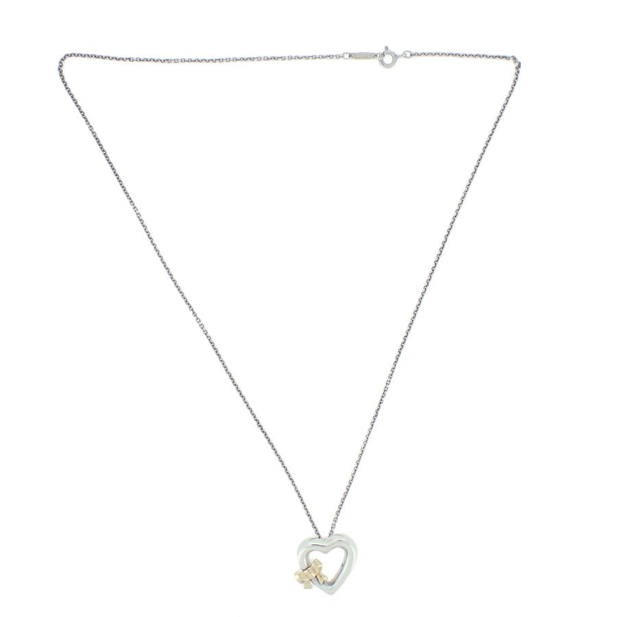 TIFFANY&Co.（ティファニー） オープンハート リボン Sv925 K18YG