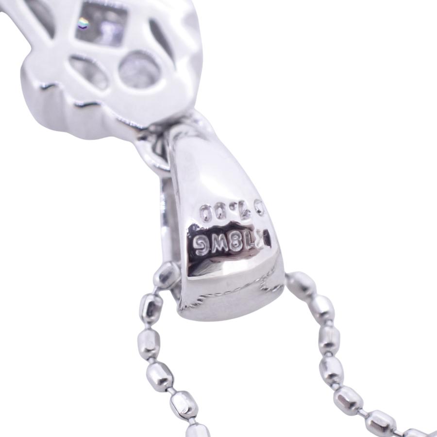 K18WG クロス モチーフ ダイヤ 1.0ct 6.6g シルバー レディース